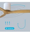 Ventilador Mucari Blanco DC 3 Aspas Haya Sin Luz 132D