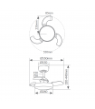 Ventilador Nacala Blanco DC 24W 32948Lm 3 Aspas CCT