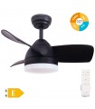 Ventilador Namuno Negro DC 15W 1534Lm 3 Aspas Negro CCT