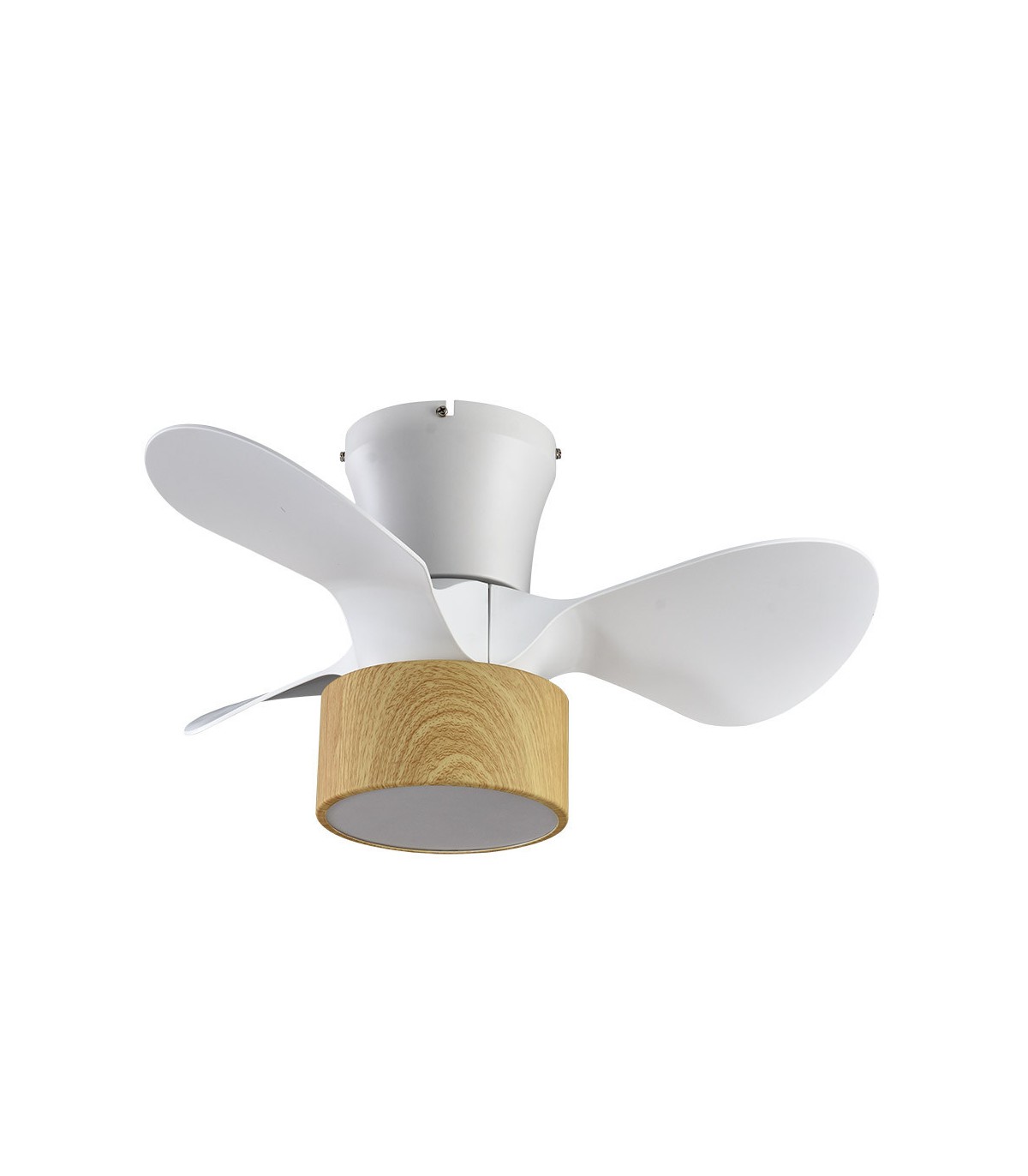 Ventilador Natasha 70D Cañizo-Blanco/Haya DC 24W 2390Lm 3 Aspas CCT