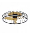 Ventilador Nature Negro/Haya APP DC 75W 9750Lm 3 Aspas CCT