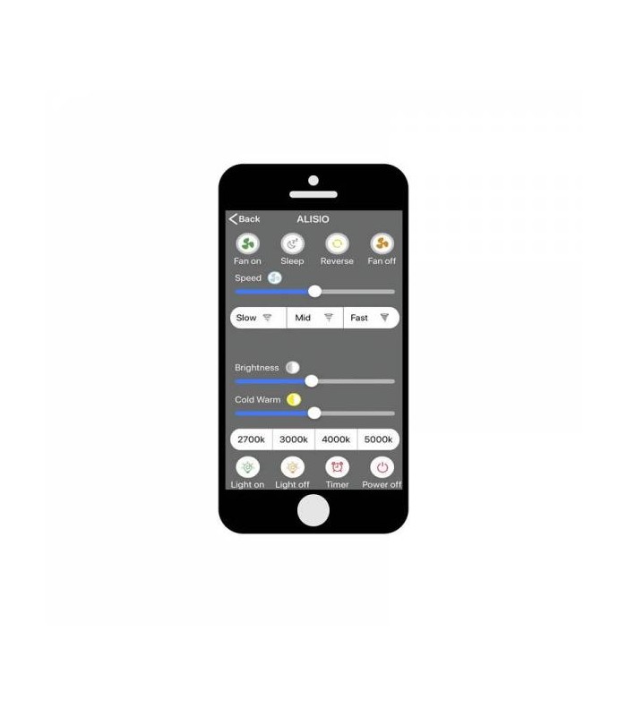 Ventilador Nature Negro/Haya APP DC 75W 9750Lm 3 Aspas CCT