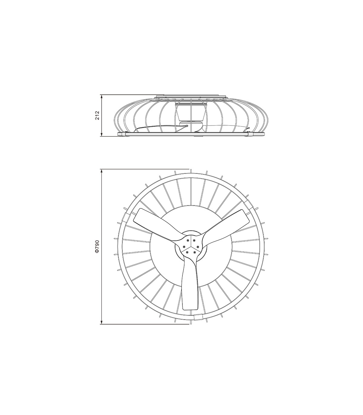 Ventilador Nature Negro/Haya APP DC 75W 9750Lm 3 Aspas CCT