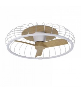 Ventilador Nature Blanco/Haya APP DC 75W 9750Lm 3 Aspas CCT