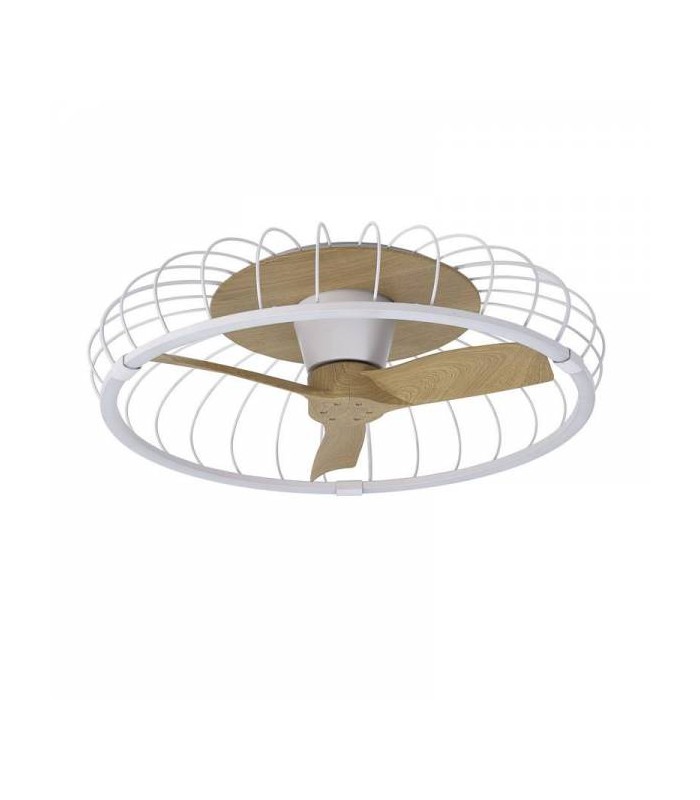 Ventilador Nature Blanco/Haya APP DC 75W 9750Lm 3 Aspas CCT