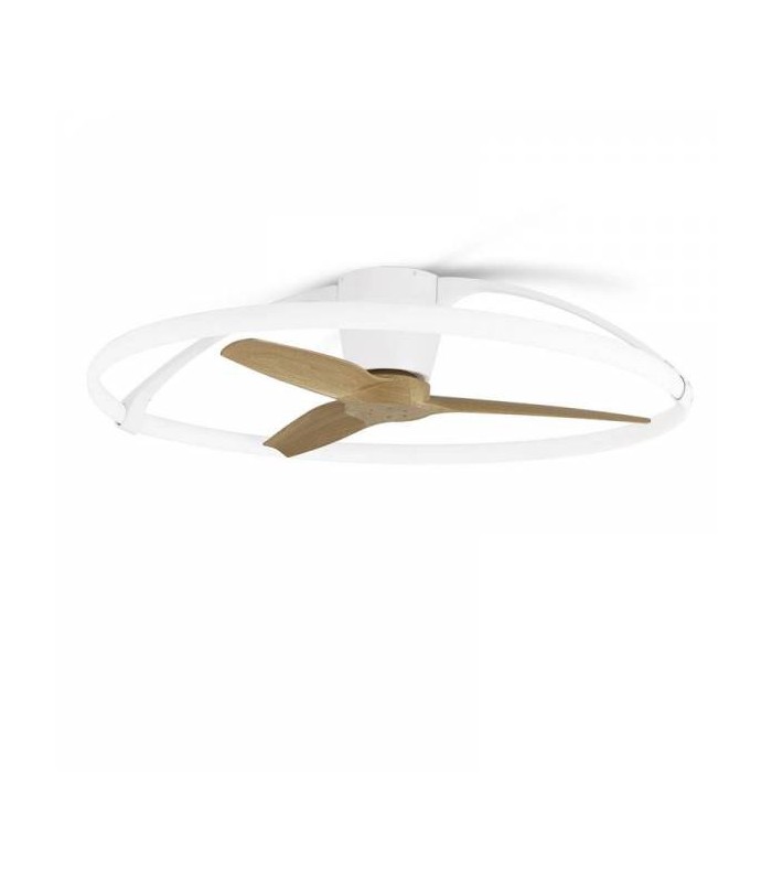 Ventilador Nepal Blanco/Haya APP DC 75W 10000Lm 3 Aspas CCT