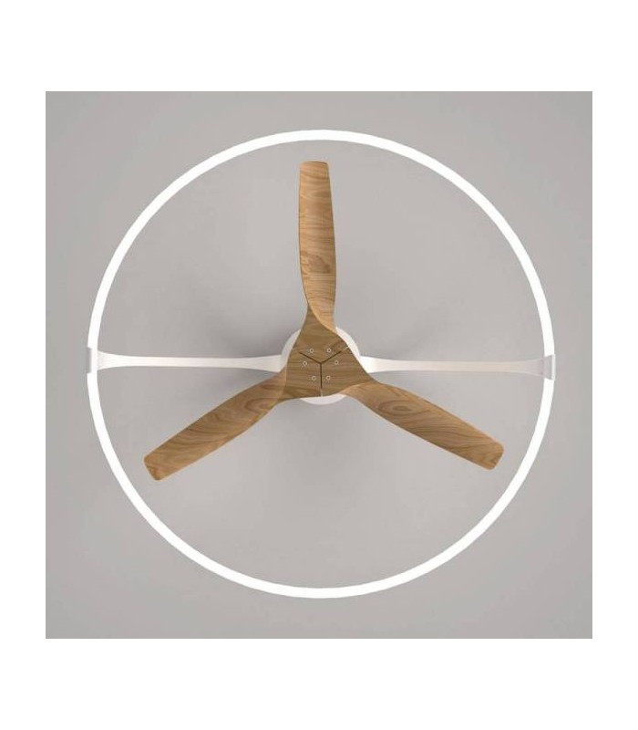 Ventilador Nepal Blanco/Haya APP DC 75W 10000Lm 3 Aspas CCT
