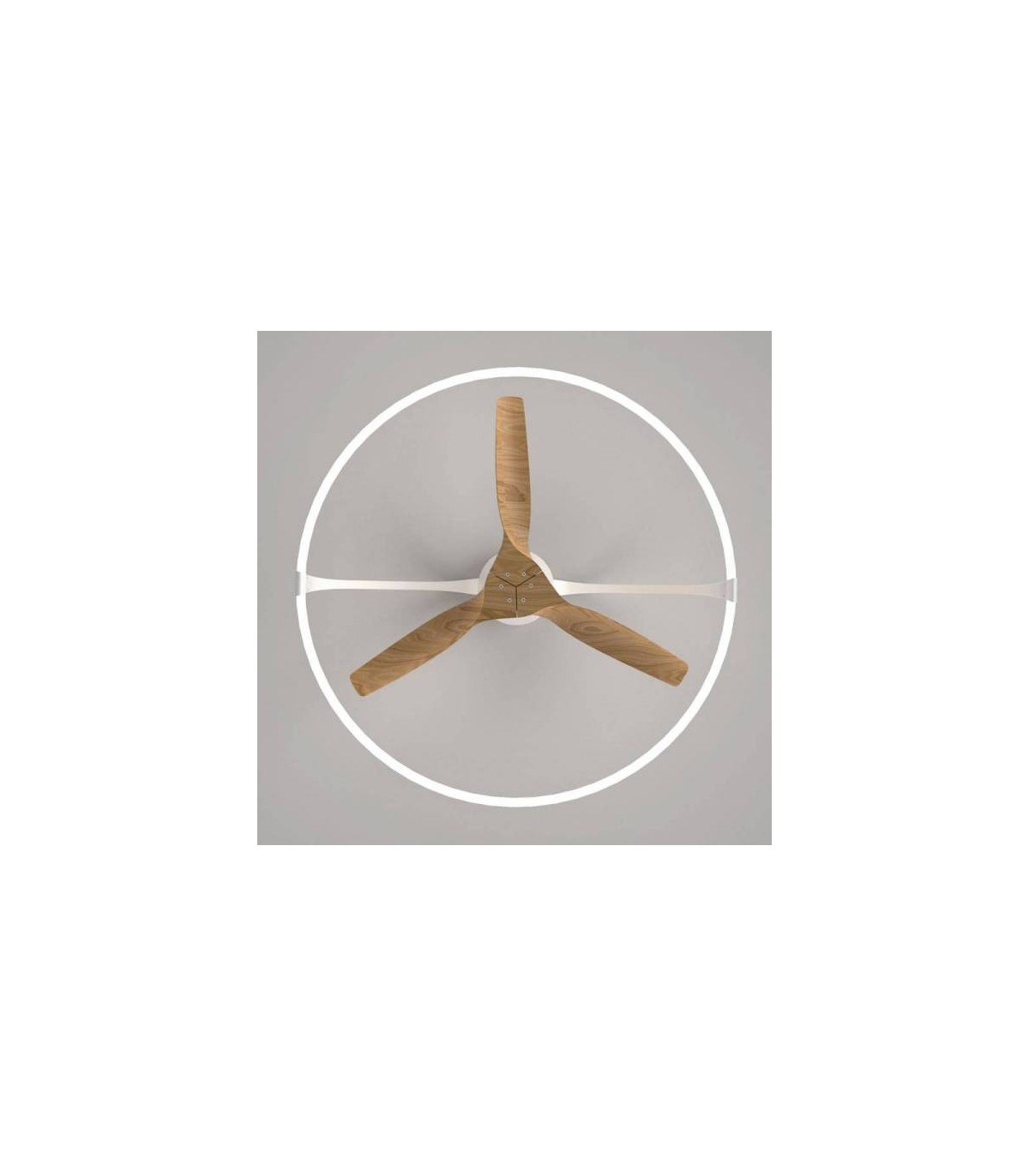 Ventilador Nepal Blanco/Haya APP DC 75W 10000Lm 3 Aspas CCT