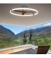 Ventilador Nepal Plata/Nogal APP DC 75W 10000Lm 3 Aspas CCT