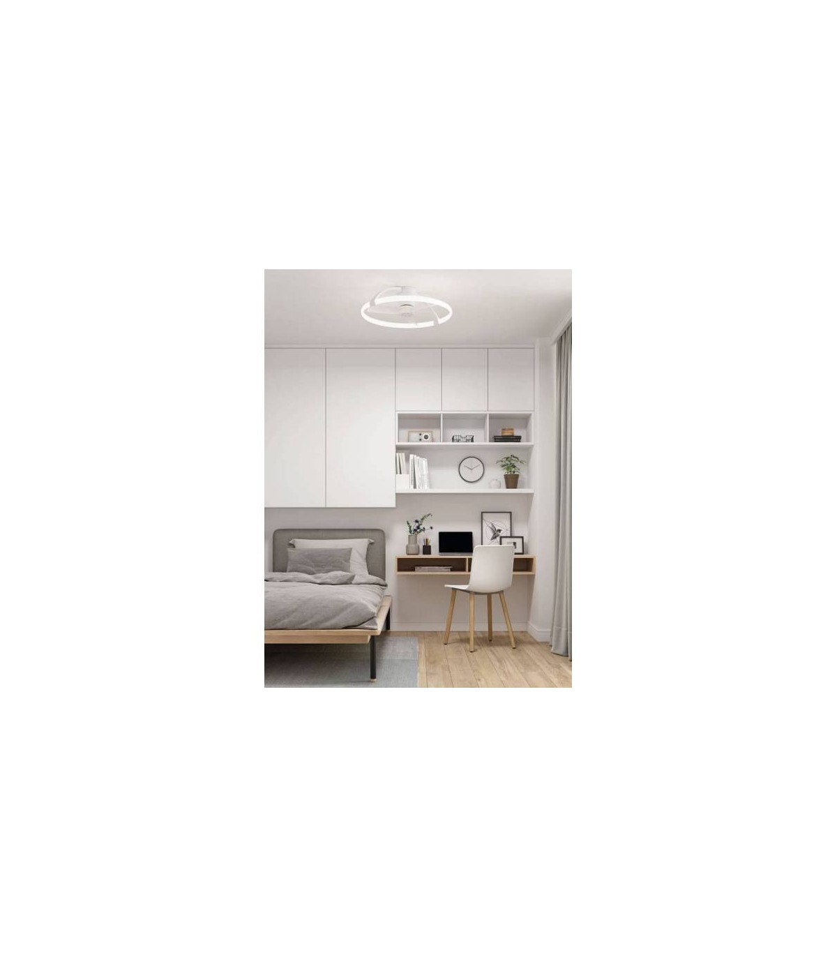 Ventilador Nepal Mini Blanco DC 55W 7200Lm 3 Aspas CCT