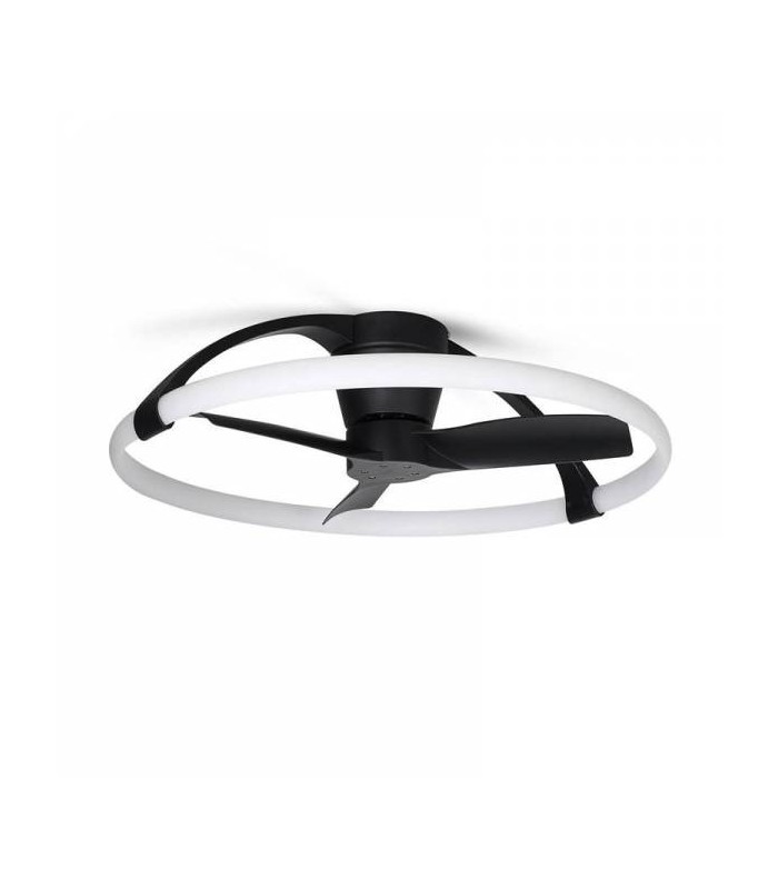 Ventilador Nepal Mini Negro DC 55W 7200Lm 3 Aspas CCT