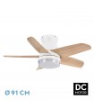 Ventilador de Techo NEUTRON Blanco DC 24W 2400Lm 5 Aspas Haya CCT