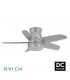 Ventilador de Techo NEUTRON Plata DC 24W 2400Lm 5 Aspas Plata CCT
