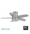 Ventilador de Techo NEUTRON Plata DC 24W 2400Lm 5 Aspas Plata CCT