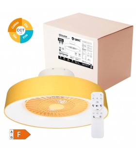 Ventilador Niskot Amarillo AC 40W 4500Lm 7 Aspas CCT