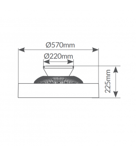 Ventilador Niskot Amarillo AC 40W 4500Lm 7 Aspas CCT