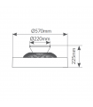 Ventilador Niskot Amarillo AC 40W 4500Lm 7 Aspas CCT
