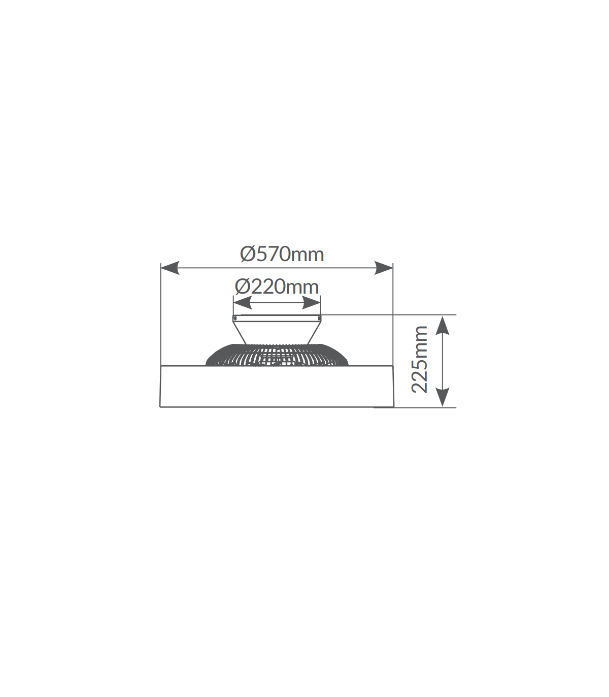 Ventilador Niskot Amarillo AC 40W 4500Lm 7 Aspas CCT
