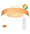 Ventilador Niskot Madera AC 40W 4500Lm 7 Aspas CCT