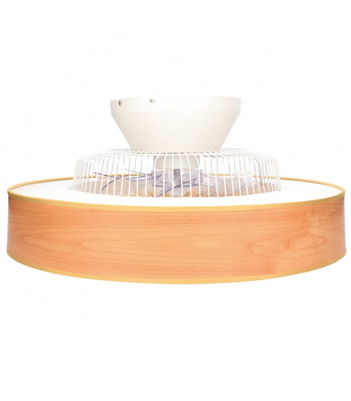 Ventilador Niskot Madera AC 40W 4500Lm 7 Aspas CCT
