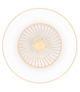 Ventilador Niskot Madera AC 40W 4500Lm 7 Aspas CCT