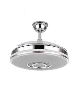 Ventilador de Techo Noto Cromo DC 72W 6120Lm 3 Aspas CCT+RGB Altavoz