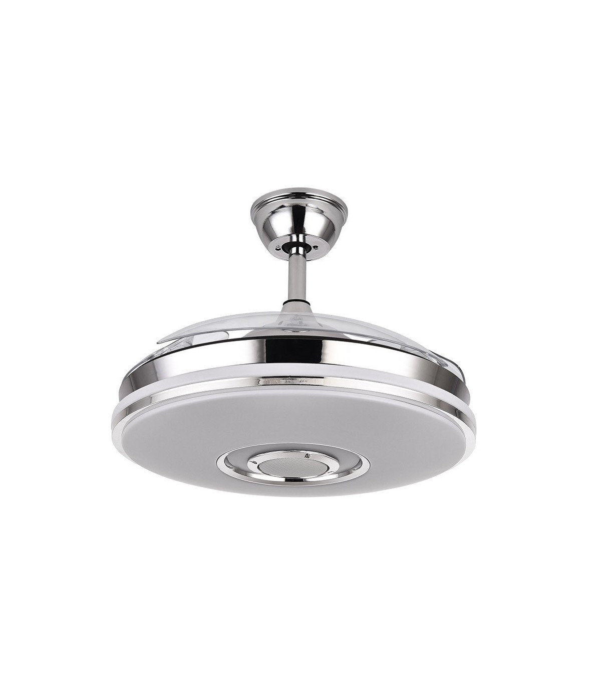 Ventilador de Techo Noto Cromo DC 72W 6120Lm 3 Aspas CCT+RGB Altavoz