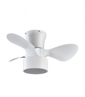 Ventilador Olga 70D Madera Clara-Blanco DC 24W 2390Lm 3 Aspas CCT