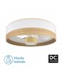 Ventilador Olga 70D Madera Clara-Blanco/Haya DC 24W 2390Lm 3 Aspas CCT