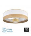 Ventilador Olga 70D Madera Clara-Blanco/Haya DC 24W 2390Lm 3 Aspas CCT
