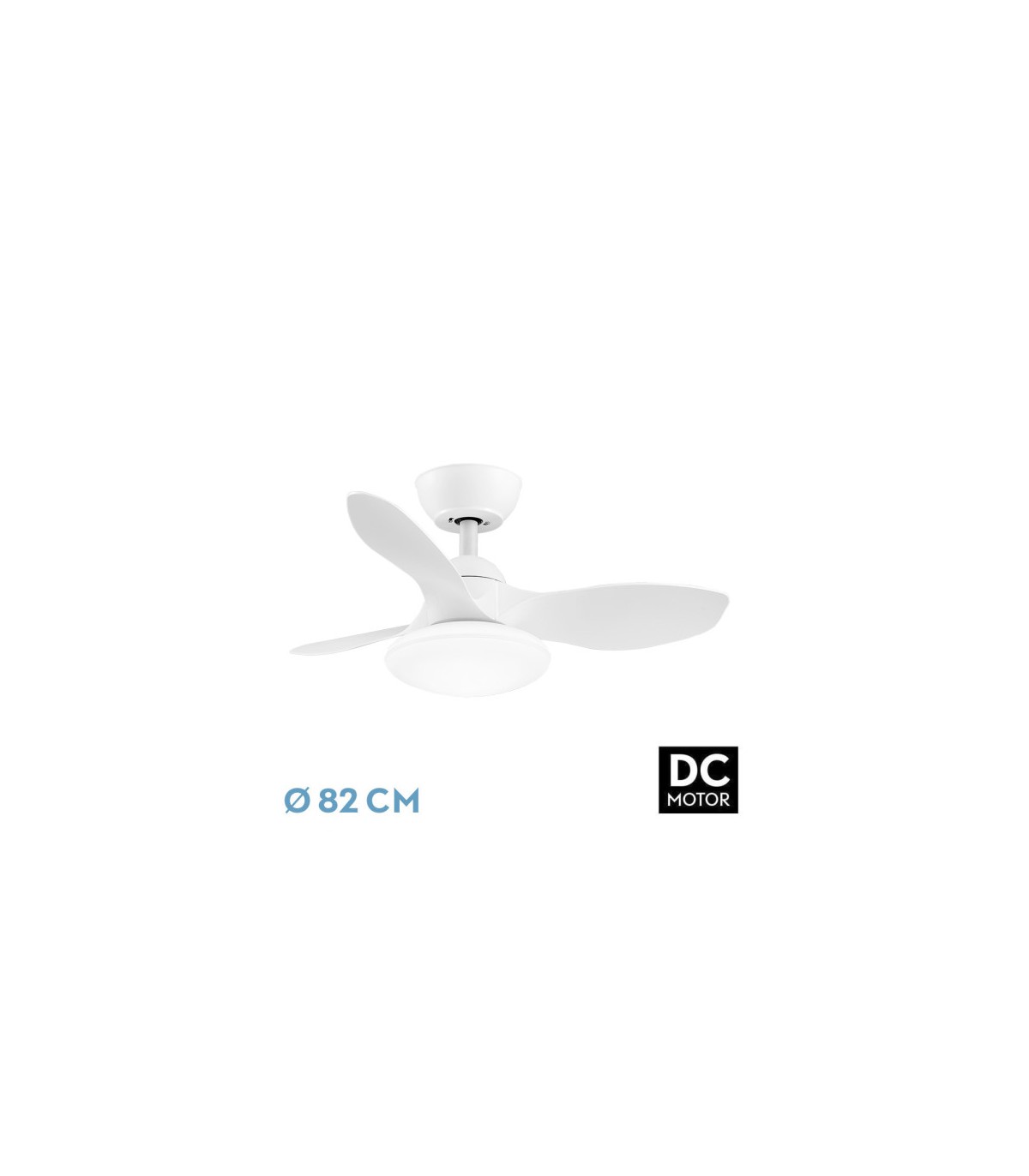 Ventilador Led Paramo Blanco DC 36W 2880Lm 3 Aspas Blanco CCT