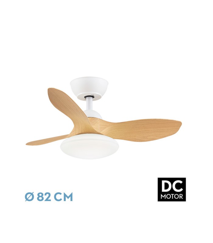 Ventilador Led Paramo Blanco DC 36W 2880Lm 3 Aspas Haya CCT