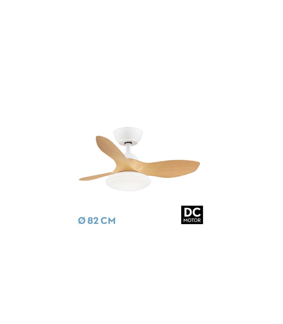 Ventilador Led Paramo Blanco DC 36W 2880Lm 3 Aspas Haya CCT