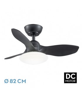 Ventilador Led Paramo Negro DC 36W 2880Lm 3 Aspas Negro CCT