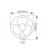 Ventilador de Pared con Mando Barsi 50W 43cm Blanco
