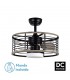 Ventilador Pella DC 24W 2540Lm 3 Aspas Negro/Madera CCT