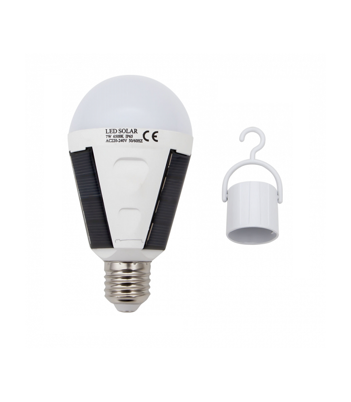 Bombilla LED Solar 7W 490Lm E27 IP65 6000K