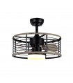 Ventilador Pella DC 24W 2540Lm 3 Aspas Negro/Madera CCT