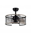 Ventilador Pella DC 24W 2540Lm 3 Aspas Negro/Madera CCT