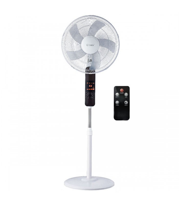 Ventilador de Pie con Mando Tehri DC 30W 43cm Blanco