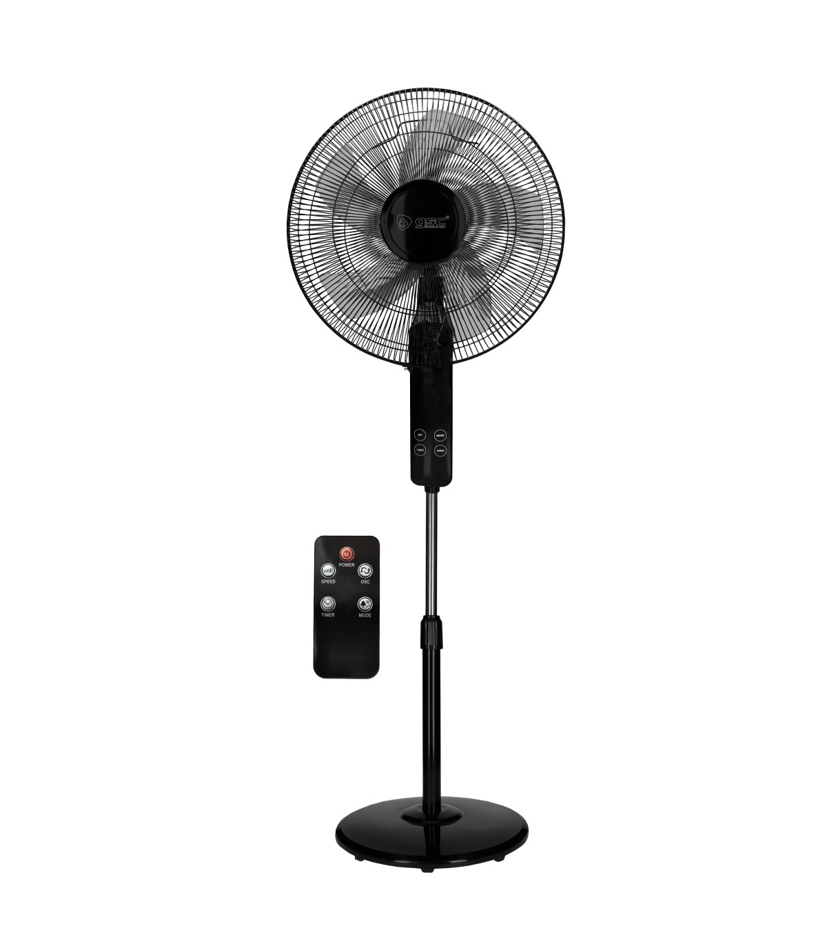Ventilador de Pie con Mando Theri DC 30W 43cm Negro