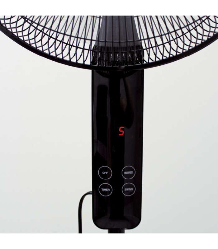 Ventilador de Pie con Mando Theri DC 30W 43cm Negro