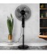 Ventilador de Pie con Mando Theri DC 30W 43cm Negro