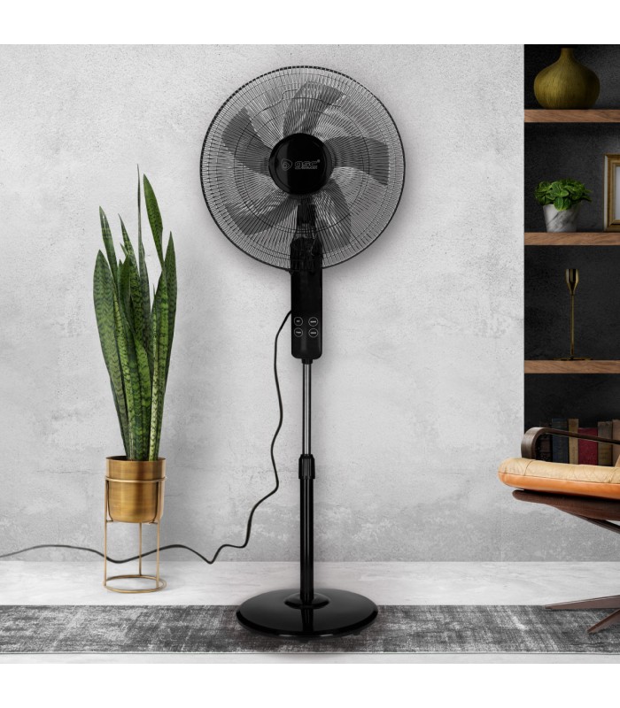 Ventilador de Pie con Mando Theri DC 30W 43cm Negro