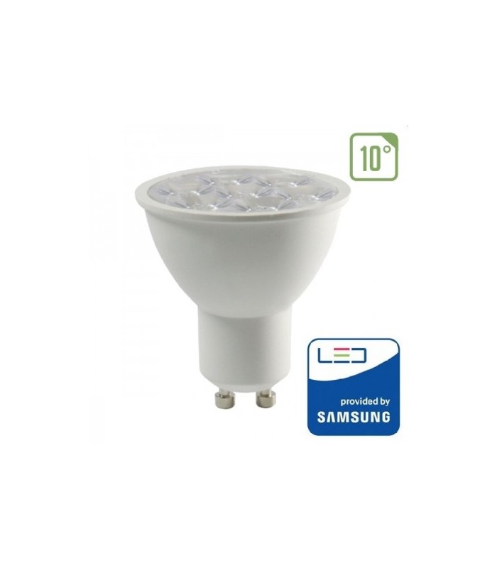 Dicroica GU10 Chip SAMSUNG 6W 500Lm 10º