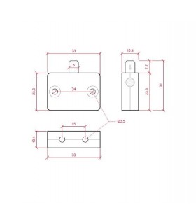 Interruptor de paso para armarios 1A.