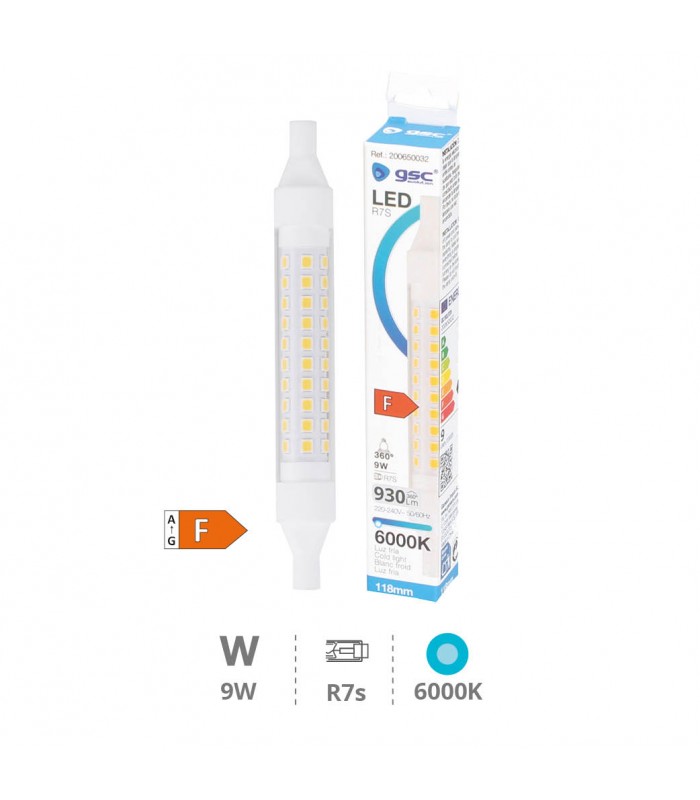 Bombilla Led R7S 9W 118mm 1000LM