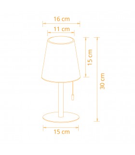 Sobremesa portátil BIANA con USB 1W 95Lm RGB IP44
