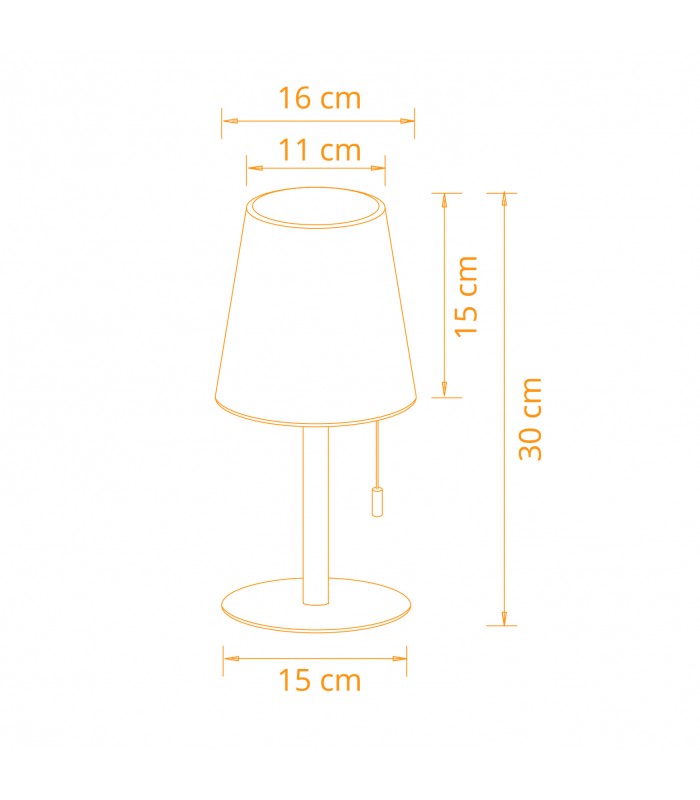 Sobremesa portátil BIANA con USB 1W 95Lm RGB IP44