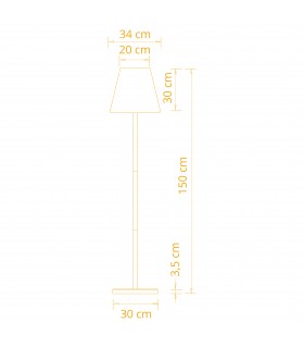 Lámpara de Pie portátil BIANA con USB 1W 95Lm RGB IP44